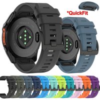 22mm 26mm Sports Silicone Bracelet For Garmin Fenix E 8 7 7x 6 6x Pro 5 5x puls Watchband Tactix7 Descent Mk3i G2 QuickFit Strap