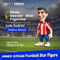 MINIX Luis Suarez Figurine 12cm, Atletico Madrid Jersey, Collectible Football Player Doll, Official Soccer Star Toy Gift for Fan