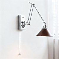 Simple Chrome Wall Lamp Modern Rotating Wall Lamp For Living Room Hotel Home Decodarion Creative Bedroom Bedside Reading Lamp
