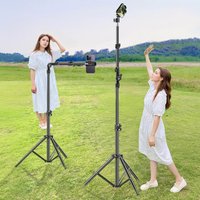 Phone Tripod Adjustable Horizontal Overhead Tripod Cell Phone Tripod Stand for Recording/Watching/Vlog