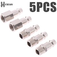 5/10pcs 1/4" BSP Femal/Male Air Line Hose Compressor Connectors Silver Euro Male Quick Release Fittings