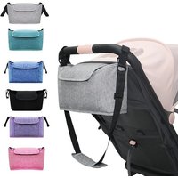 Stroller Bag Baby Diaper Mummy Bag Large Capacity Stroller Organizer Cup Holder Feeding Bottle Stroller Accessories Hanging Bag