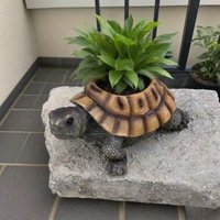 New Turtle Ornament Figurine, Creative Imitation Sea Turtle Resin Craft for Bonsai & Potted Plant Decor