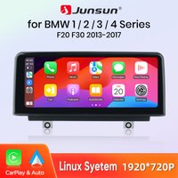 Junsun Linux System Wireless Carplay Android Auto Multimedia-Player Autoradio für BMW 1er 2er Serie F20 F21 F22 F23 2011-2017 für BMW 3er 4er Serie F30 F31 F34 F32 F33 F36 NBT EVO System 2012-2021 GPS