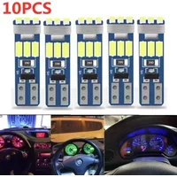 10pcs Super Bright LED Bulbs T5 W3W W1.2W 70 73 74 Auto Dashboard Gauge Lamps Car Warning Indicator Instrument Cluster Light