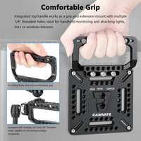 CAMVATE Multipurpose VESA Monitor Mounting Cheese Plate with V-Lock Wedge & Handle For Camera Monitor VESA Plate75x75/100x100MM