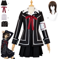 Anime Vampire Knight Kuran Yuki Cosplay Costume Kurosu Yuki British Style School Uniform Coat Wig Woman Cute Campus Suit