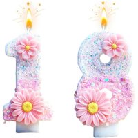New 0-9 Number Birthday Candles original ink gradient baby chrysanthemum birthday cake digital party anniversary candle decorati