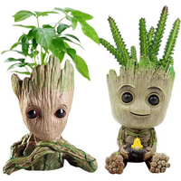 Groot Flower Home Decoration Vases Multifunction Groot Flower Pot Ornaments Arrangement Action Character Figurine Pen Holder