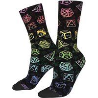 1 Pair Hip Hop Retro Rule of Cool Crazy Men's Sock D20 DD Street Style Pattern Printed Funny Sock