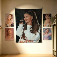 Hot Singer Ariana G-Grande Flags Wall Hanging Background Art Banner for Bedroom Home Outdoor Decor