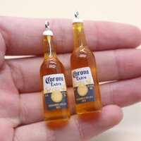 10pcs 44x11mm Popular Bottle Resin Charms Cute Craft Pendant For Earring Keychain Charms Diy Jewelry Make
