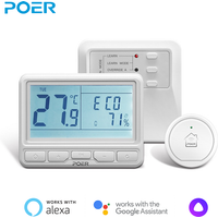 POER Smart WiFi Wireless Thermostat Programmable Room Temperature Controller Alexa Boiler Underfloor Heating Thermoregulator