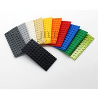 10pcs Moc Base Plate 6x12 3028 DIY Creative Enlighten Basics Building Blocks Bricks Compatible with Assembles Particles Toys