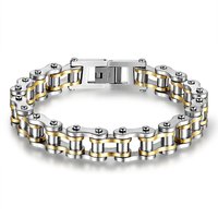 4 color Punk Rock 316L Stainless Steel Biker Mens Bracelet Link Chain Motorcycle Bike Bicycle Chain Bracelets Bangles Jewelry