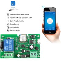 Ewelink Wifi RF Switch Module 1 Way Control DC 5V 7-32v Wireless Remote Control Relay 1 Channel Alexa Googole Home Voice Control