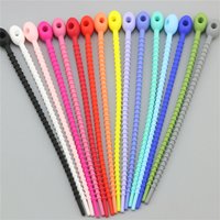 10Pcs/Lot Multi Color Silicone Reusable Bag Ties Twist Wire Fasten Cable Zip Tie Headset Data Line Universal Accessories