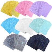 50-350PCS 66x91mm Laser Heart Card Sleeves Pokmo Photo Trading Sports Cards Protector Tarot Shield Board Magical Holder Cover