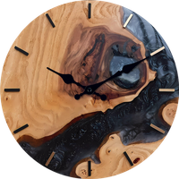 Personalized Strait Mountain Pattern Wooden Wall Clock Living Room Bedroom Kitchen Home Decoration Silent Quartz Clock Holiday Gift 10-Inch 12-Inch 14inch 16inch (No Battery)