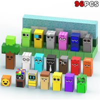 Magnetic Building Block Magnet Cube Mine World Set for Boy Girl Kid Age 3+ DIY Model Children STEM Sensory Toy Christmas Gift