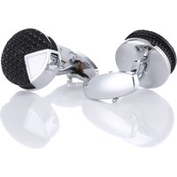 Men's French Style Metal Cufflinks with Black Texture Pattern Business Gentleman Dress Shirt Cuff Links