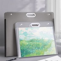New High Quality Simple A2/A3/A4 File Folder Portable Waterproof Picture Album 4K/8K/16K Four Layers Drawing Bag Student Gift