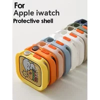 Soft Candy Silicone Bumper Case For Apple Watch 9 8 7 6 SE 5 Sport Anti-drop Matte Cover For iwatch 49mm 41mm 40mm 44mm 45 mm
