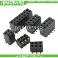 10PCS SMT 2.54mm Double Row Female PCB Board Pin Header socket Connector Pinheader 2 * 2/3/4/6/10/12/16/20/40Pin For Arduino
