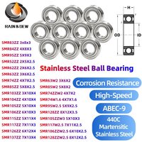 10Pcs SMR74ZZ ABEC 9 Bearing Stainless Steel Ball Bearing 4x7x2.5 3x6x2.5 3x8x4 4x9x4 6x10x3 9x17x5 8x14x4 High Speed Bearing