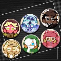 50mm Anime Game Cookie Run Kingdom Soft Button Pins on Bag Clothes Accessories Cute Cartoon Ninja Angel Badge Round Brooch Gifts