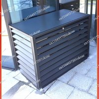 Schutzabdeckung für Außengeräte von Klimaanlagen aus Aluminiumlegierung, wetterfest, belüftet, geschweißter Zaun, Außenwandrenovierung