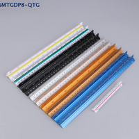 Hot!30cm Triangular Scale Ruler 1:20-1:500 Metal Plastic Straight Ruler Metric Architect Engineer Drafting Measure Tool