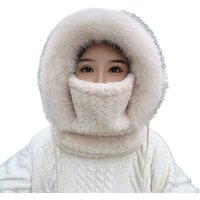 AliExpress NONE Winter Hat Woman Neck Hat Integrated Lei Feng Hat Ear Protection Windproof Warm Baotou Hat Thickened Bike Head Cap