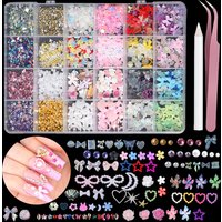 Resin Nail Decorations Flower Butterfly Heart Pearl Shape DIY Embellishment for False Nails Manicure Making Tool Nail Supplies