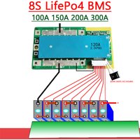 8S Lifepo4 24V BMS 100A 150A 200A 300A Lithium Iron Phosphate Battery Protection Board Balance RV UPS Inverter High Current