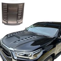 Front Engine Bonnet Scoop Hoods Air Vent Cover For Hilux Revo Rocco 2021 2022 2023 Car Accessories Air Outlet Vent Cover Trim