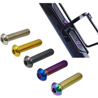 AliExpress Ti-meda Tech TC4 Titanium Bolts Bicycle Water Bottle Cage M5x8 10 12mm Button Head Allen Key Bolt Disc Brake Cycle Rotor Screws