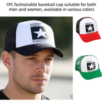 Fashionable Spring Baseball Cap Viral Star Print Mesh Trucker Cap Adjustable & Stylish The Must-Have Hat Street Style Outdoor