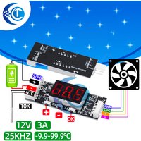 Single 12V 0.8A DC PWM 2-3 Wire Fan Temperature Control Speed Controller Chassis Computer Noise Reduction Module NTC B 50K 3950