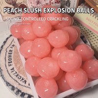ASMR Peach Slushy Squishy Toy Translucent Pink Stress Relief Ball Jelly Mochi Squeeze Toy for Anxiety ADHD Cute Desk Fidget Gift