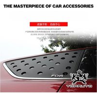 Rear Triangle Window Glass Plate Decoration Cover Trim For Ford KUGA 2013 2014 2015 2016 2017 2018-2021 Car Accessories Black
