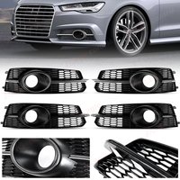 Grill przedniego zderzaka na światła przeciwmgielne do Audi A6 C7 A6L S-Line 2015-2018, osłona lamp przeciwmgielnych z siatką typu plaster miodu ACC, grill lamp przeciwmgielnych 4G0807681AG