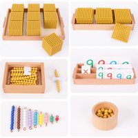 Montessori Golden Beads Bank Gra Materiały matematyczne do nauki systemu dziesiętnego Sprzęt edukacyjny Gra matematyczna Pomoc dydaktyczna