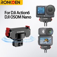 Ronkoen For DJI Osmo Action 6/NANO AccessoriesMetal Quick Release Mount Aluminum Alloy Bracket Rotatable Design