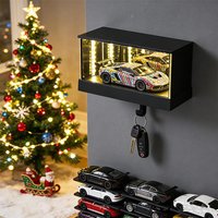 Garage Keychain,Car Luminous Unlimited Garage Key Storage Wall Mount Key Organizer With Infinity LED Hook Creative Home Decor