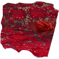 RED Embroid fruit fabric african swiss hollow lace quality rench cotton textile african lace fabric colors laces switzerland