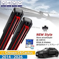 Front & Rear Wiper Blades Set For Citroen C4 Cactus 2014 - 2023 Windshield Windscreen Window Brushes Wiper Rubber Refill