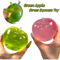 Squishy Green Apple Stress Ball Soft Squeeze Fidget Toy ADHD Autism Translucent Slow Rebound Squeeze Toy for Adult