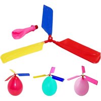 1/3/6PCS Propeller Balloon Helicopter Student Science Experiment Educational Tools DIY Balloon with Whistle School Supply TMZ