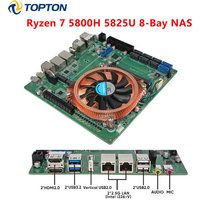 Topton N21 11-Bay NAS Motherboard AMD Ryzen 7 5825U 9 5900H 5900HX 2*2.5G LAN 8*SATA 3*NVMe 2*DDR4 Gaming Firewall ITX Mainboar